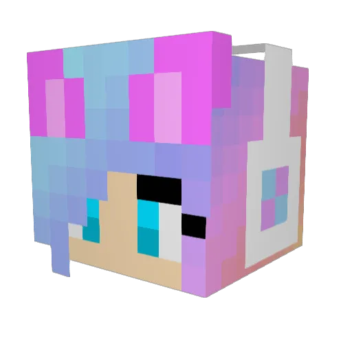 G4t1nh4 Minecraft avatar head, 3D render