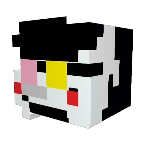 G4vi_ Minecraft avatar head, 3D render