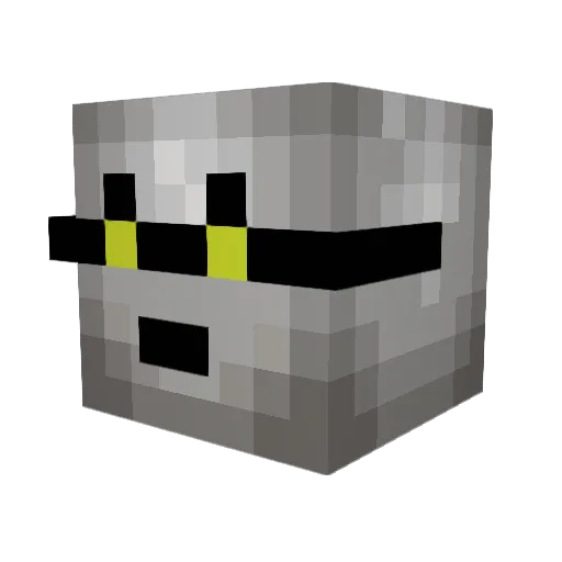 G5000k Minecraft avatar head, 3D render