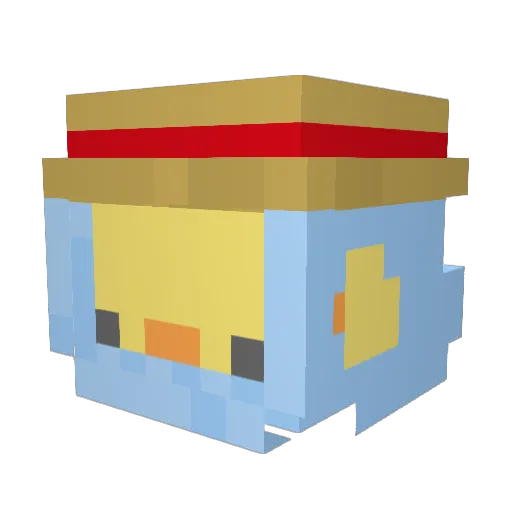 G5_wavve Minecraft avatar head, 3D render