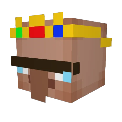 G7763 Minecraft avatar head, 3D render