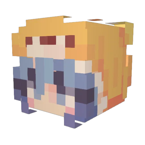 G8_POG Minecraft avatar head, 3D render