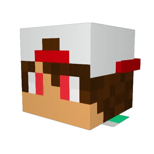 GAB209 Minecraft avatar head, 3D render