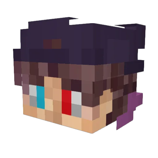 GABA0012 Minecraft avatar head, 3D render