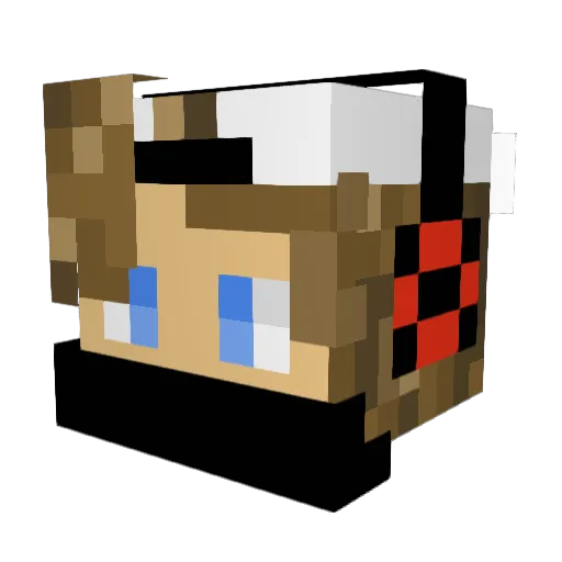 GABA1504 Minecraft avatar head, 3D render