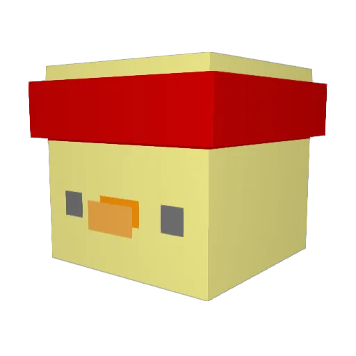 GABBIBIO Minecraft avatar head, 3D render