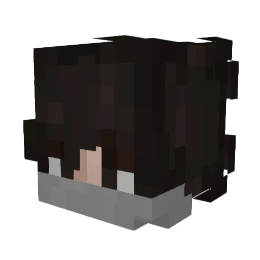 GABBcch Minecraft avatar head, 3D render