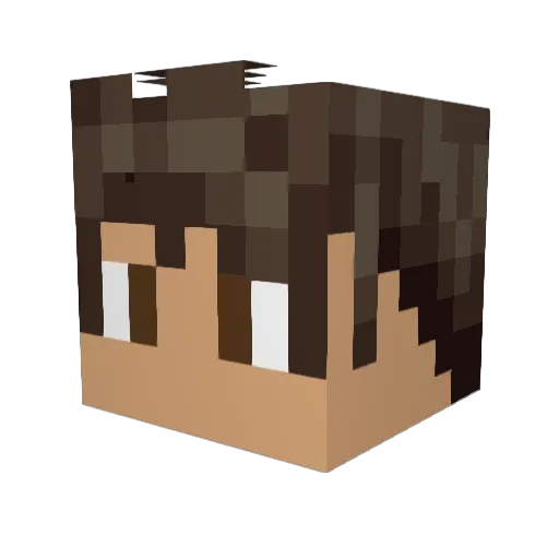 GABExMAN Minecraft avatar head, 3D render
