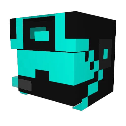 GACAC Minecraft avatar head, 3D render