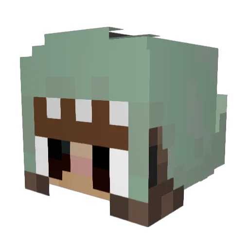 GADISU Minecraft avatar head, 3D render