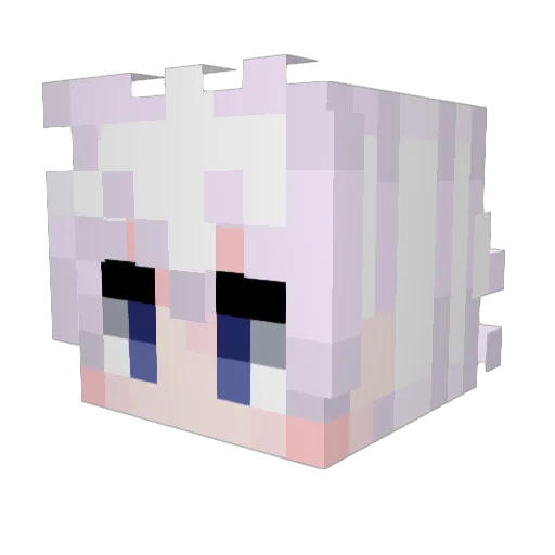 GAEGOM Minecraft avatar head, 3D render