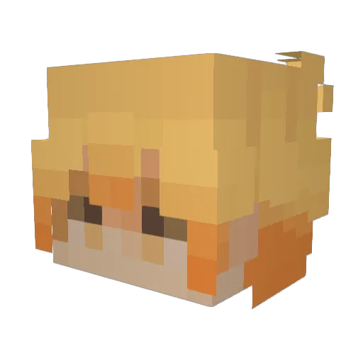 GAESIK Minecraft avatar head, 3D render