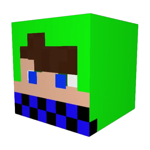 GAETZ07 Minecraft avatar head, 3D render