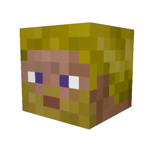 GAGPeter Minecraft avatar head, 3D render