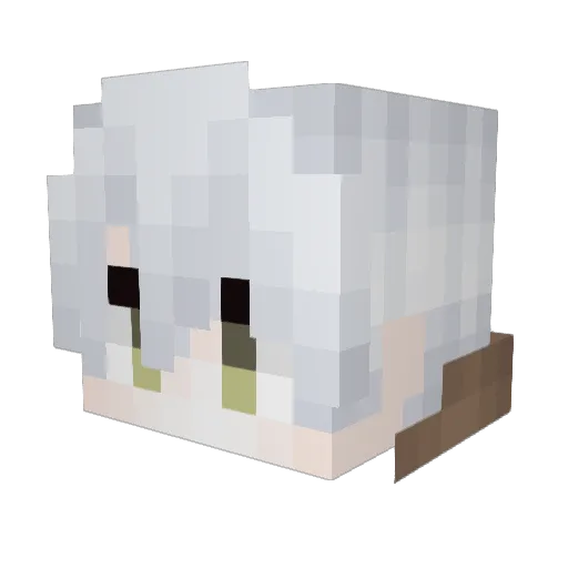 GAIVR Minecraft avatar head, 3D render