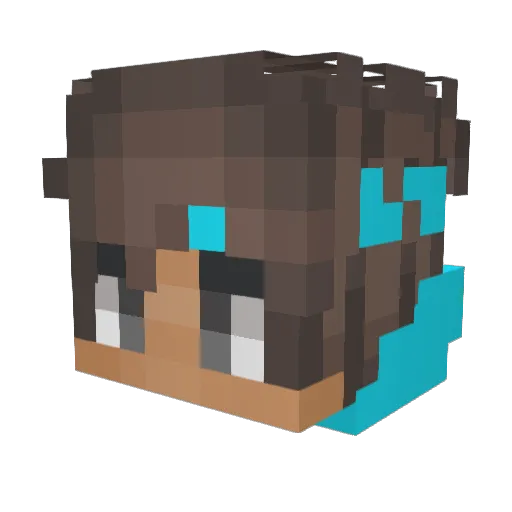 GAIZ69 Minecraft avatar head, 3D render