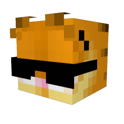 GAKOFIN Minecraft avatar head, 3D render