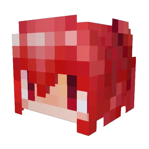 GAKU571 Minecraft avatar head, 3D render