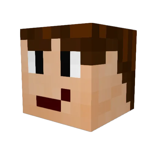 GAL201341 Minecraft avatar head, 3D render