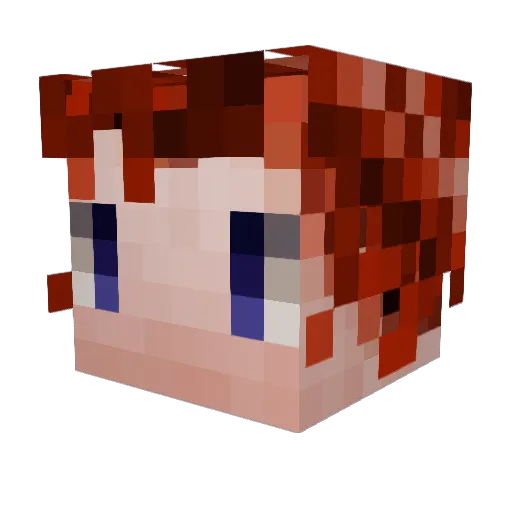GALAHAD8 Minecraft avatar head, 3D render