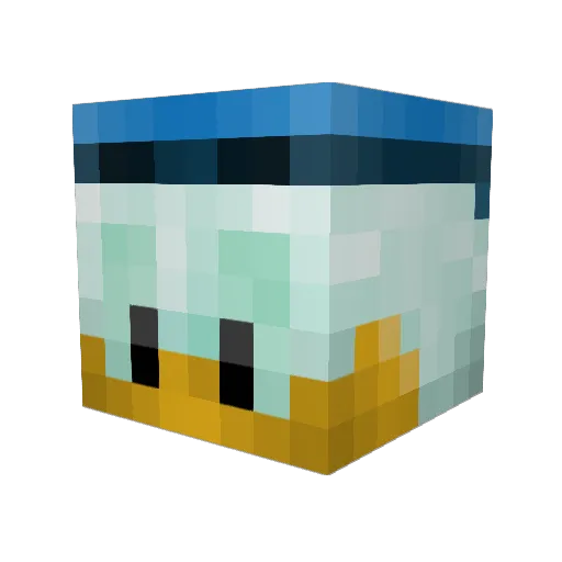GALILKAMIL Minecraft avatar head, 3D render