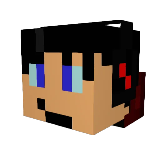 GALLCHO Minecraft avatar head, 3D render