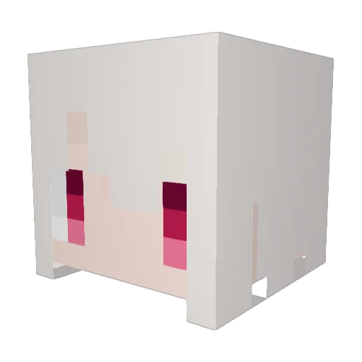 GALLUS02 Minecraft avatar head, 3D render