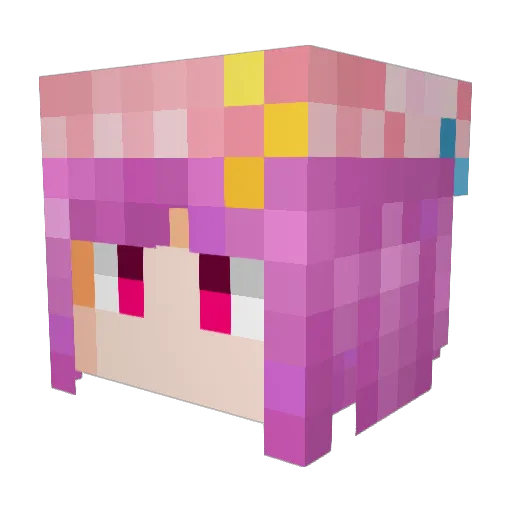 GALMG Minecraft avatar head, 3D render