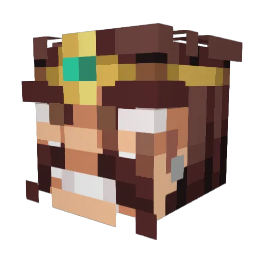 GAMAKENSAN Minecraft avatar head, 3D render