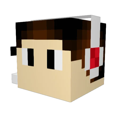 GAMEBOYbtw Minecraft avatar head, 3D render