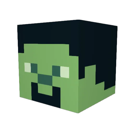 GAMEDUDE64 Minecraft avatar head, 3D render