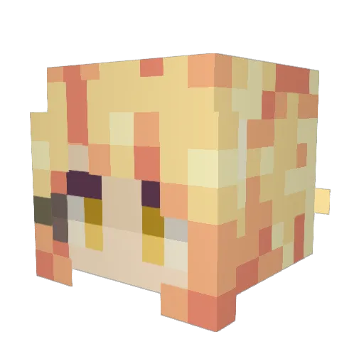 GAMELANDER2020 Minecraft avatar head, 3D render