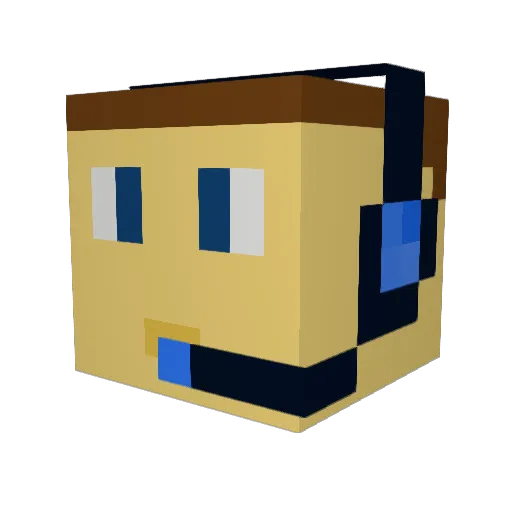 GAMERBOT1000 Minecraft avatar head, 3D render