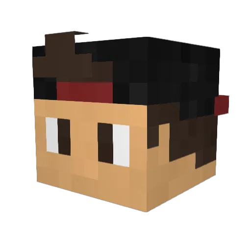 GAMERGABI Minecraft avatar head, 3D render
