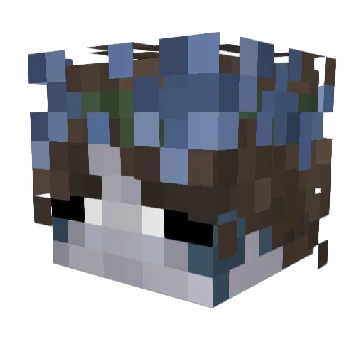 GAMERLA Minecraft avatar head, 3D render