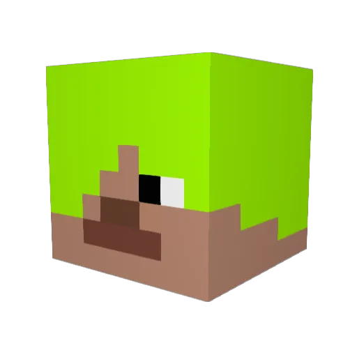 GAME_LM Minecraft avatar head, 3D render
