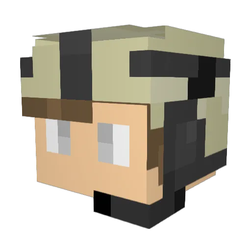 GAMEkillFR Minecraft avatar head, 3D render
