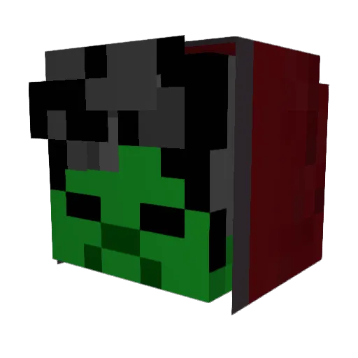 GAMILOL Minecraft avatar head, 3D render
