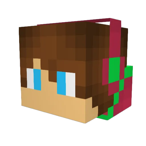 GAMING_MELON_99 Minecraft avatar head, 3D render