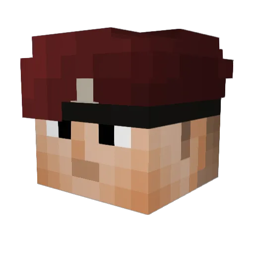 GAMMA7K Minecraft avatar head, 3D render