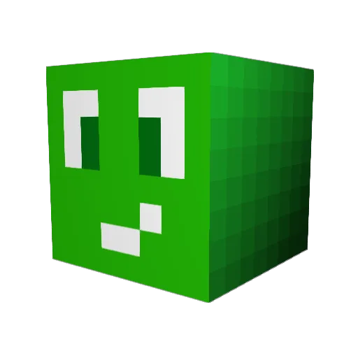 GANBAREman Minecraft avatar head, 3D render