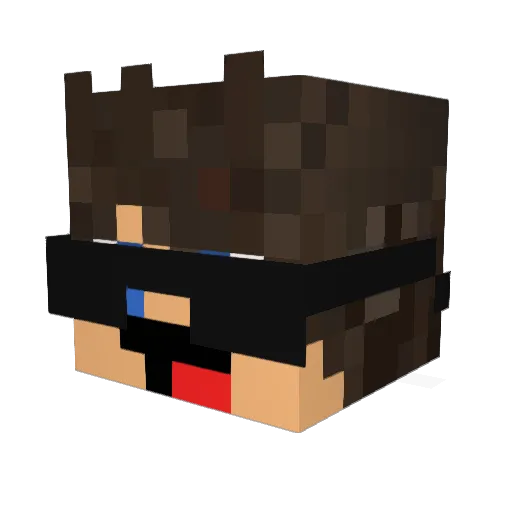 GANECHE1 Minecraft avatar head, 3D render