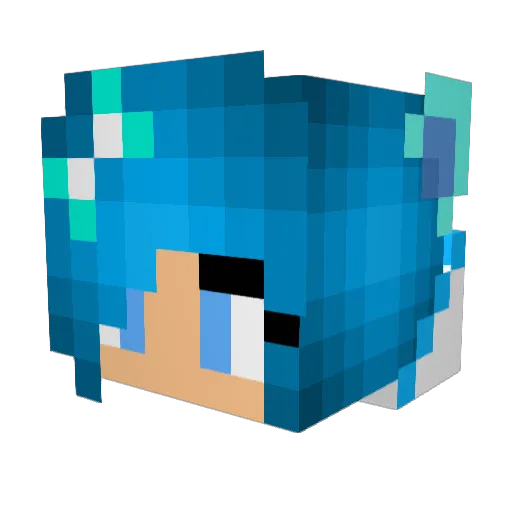 GANGGANG3HUNNET Minecraft avatar head, 3D render
