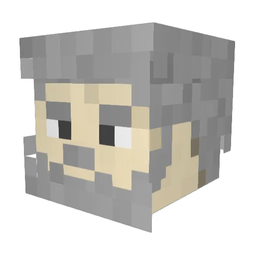 GANGSTA2 Minecraft avatar head, 3D render