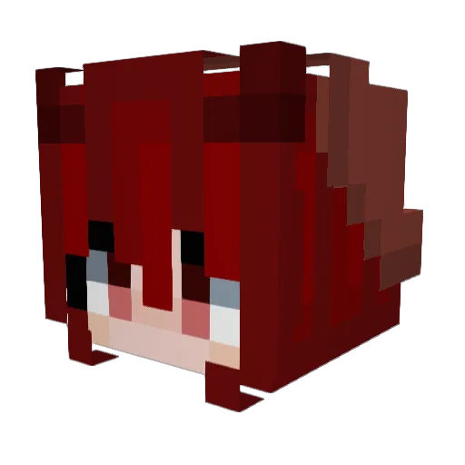 GANJINANE Minecraft avatar head, 3D render