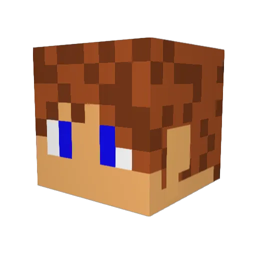 GANLILOC Minecraft avatar head, 3D render