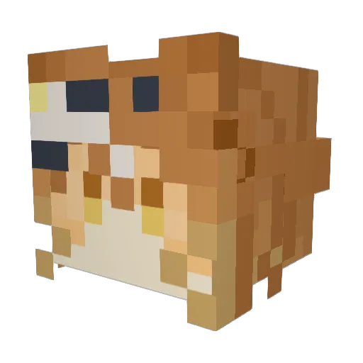GAPICAA Minecraft avatar head, 3D render