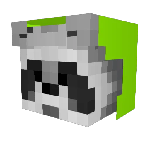 GARRE18 Minecraft avatar head, 3D render