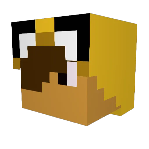 GARY_XI Minecraft avatar head, 3D render