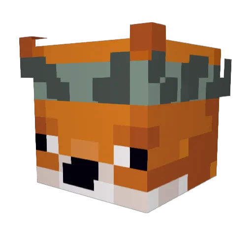 GASS8 Minecraft avatar head, 3D render